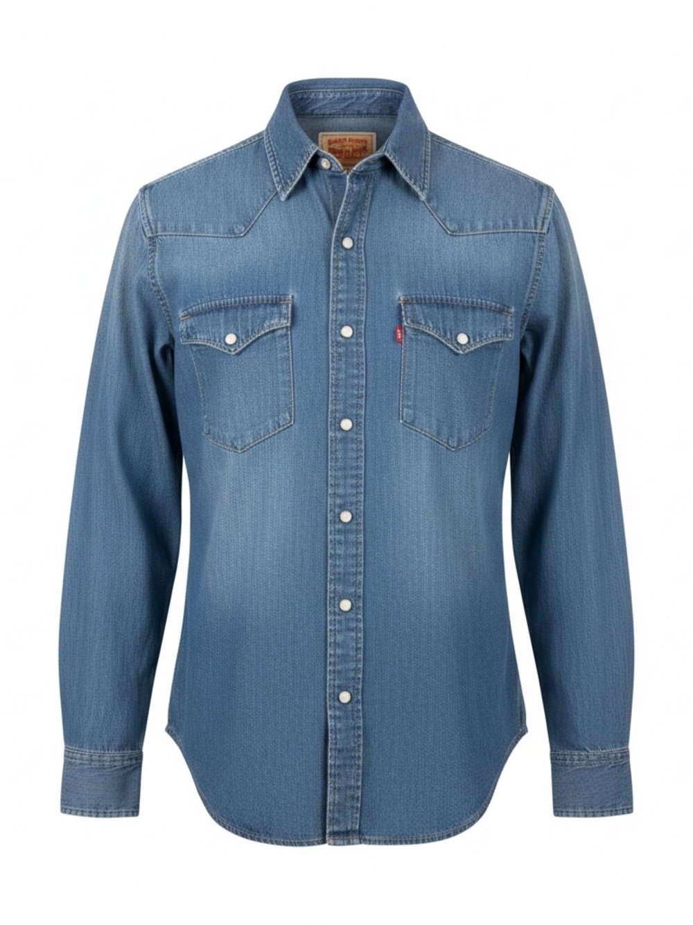 Levi’s Woman’s Classic Ultimate Western Denim Shirt Medium Wash Size Large